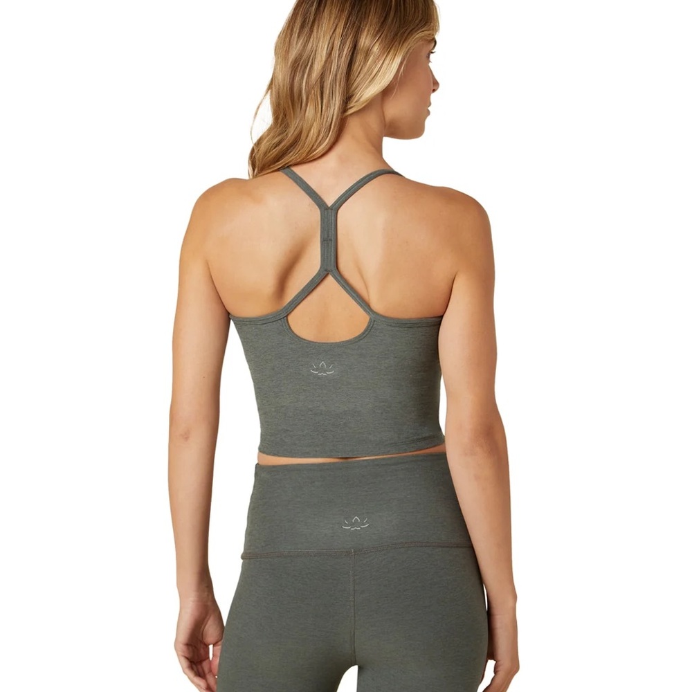Spacedye slim racerback cami long XS in Pewter Heather